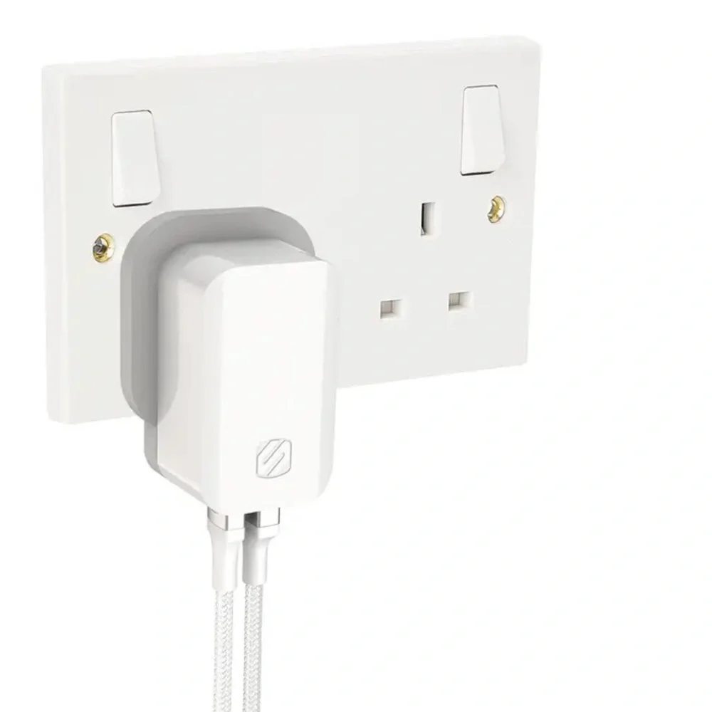 Scosche PowerVolt PD32 USB Type-C + USB Type-A UK Wall Charger HPDCA32UK-SP5